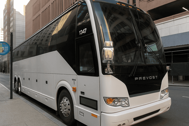 a Charter Bus Rental Huntsville coach bus